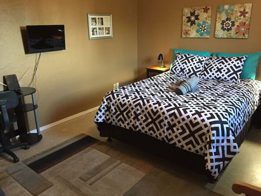Let's face it, we all love a bit of television every once in a while. With your adjustable wall mounted TV, be free to enjoy television while lounging or while you are relaxing in your bed!