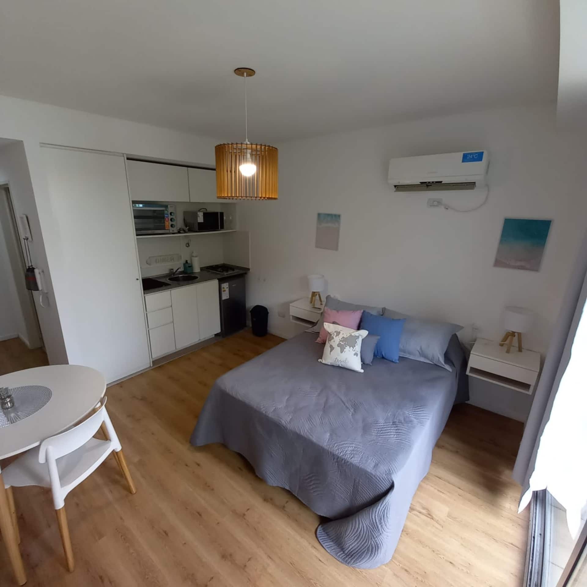 Loft mobiliado com acesso à piscina e varanda em Palermo