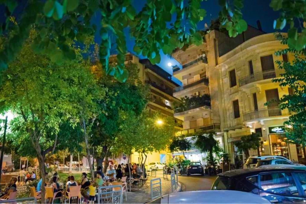 The square at night