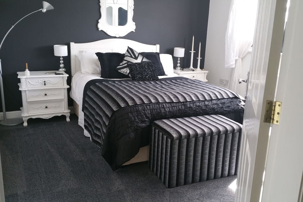 Bedroom 2 with Double Bed, Double Wardrobe and 2 X Bedside Drawers