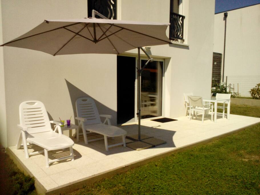 espace détente sur la terrasse