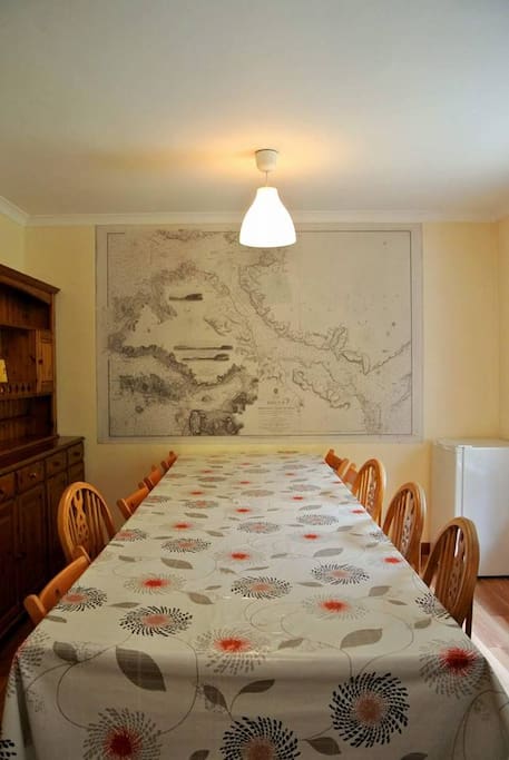 Large table in kitchen
