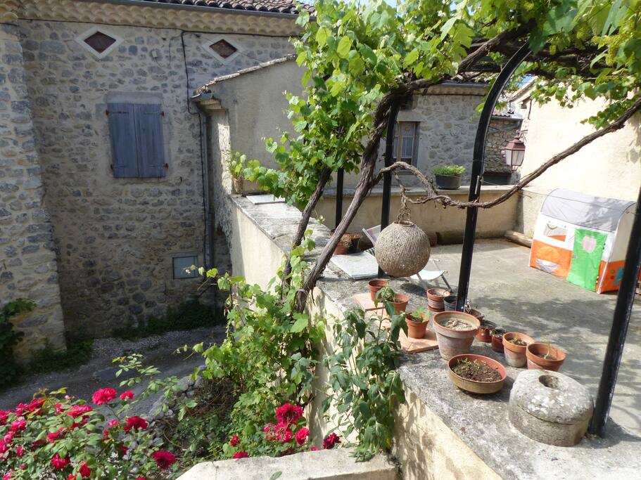 Vue sur la terrasse