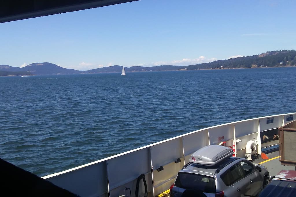 Just a short Ferry ride. Or fly in by Float Plane and we will pick you up.