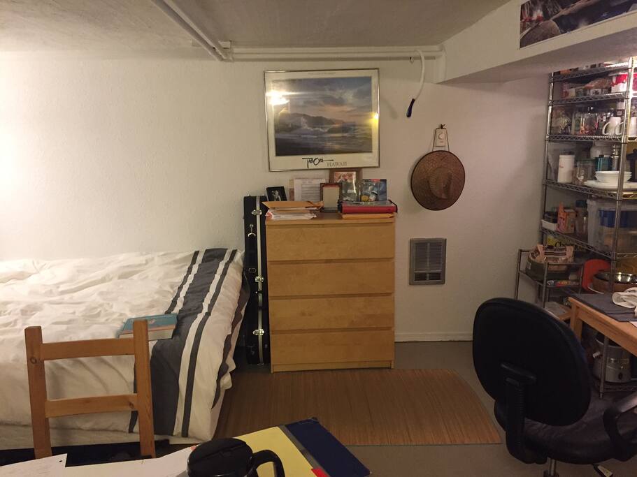 Pantry, Dresser, Bed