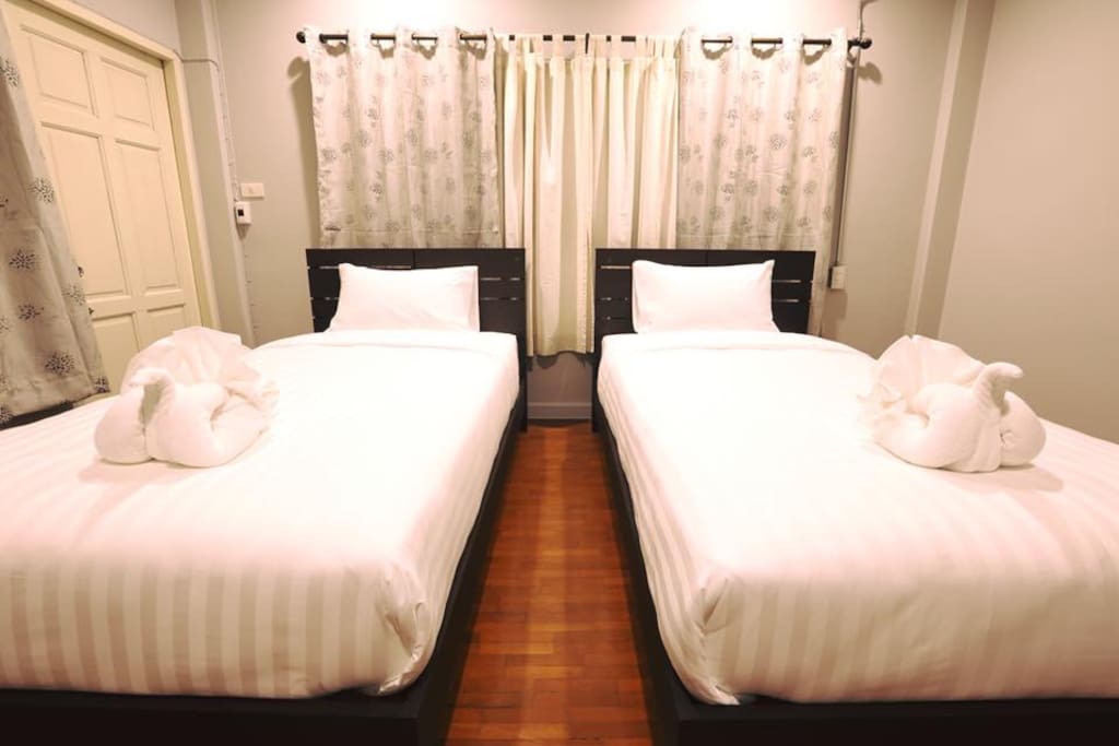 Twin bed room with shared bath room - 3rd floor