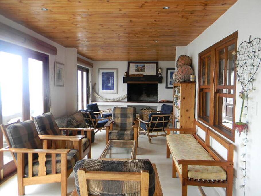 Lounge area with indoor braai
