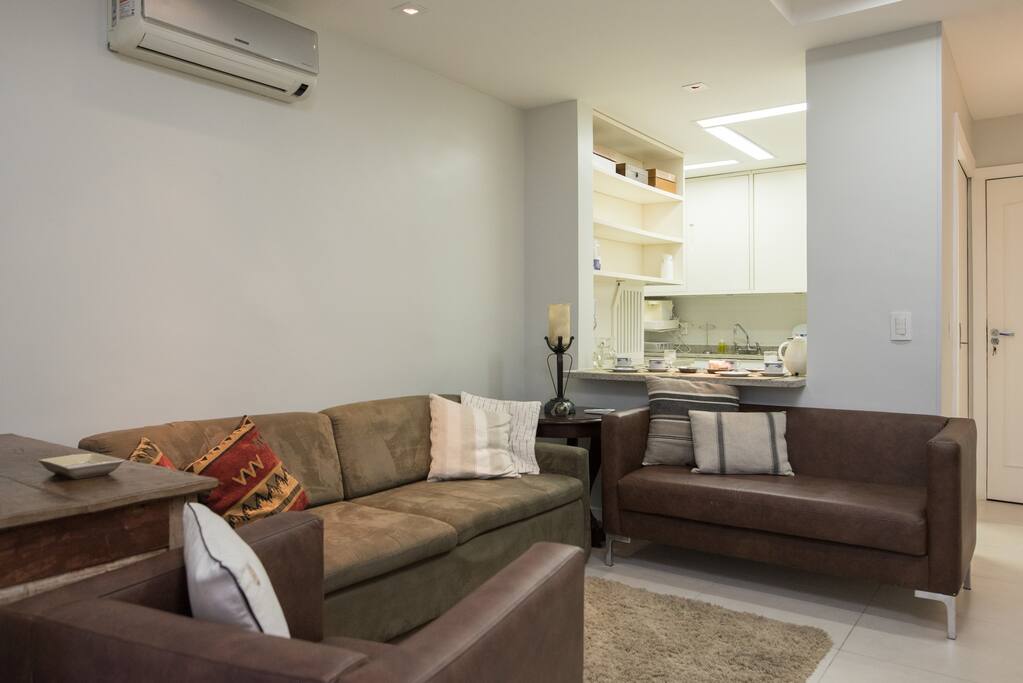 Living room and kitchen