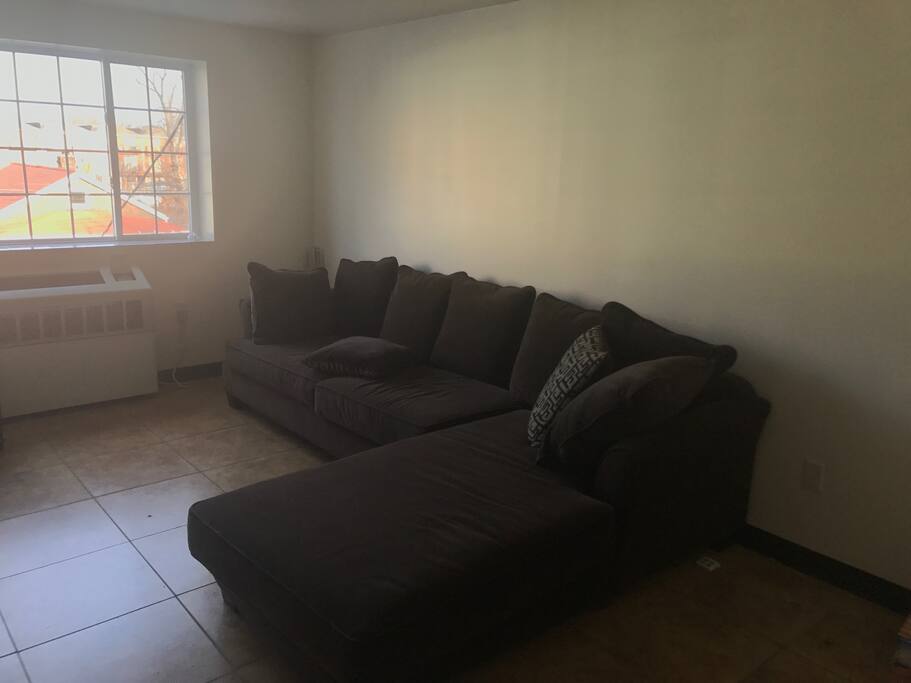 Living room. couch suitable for other persons.