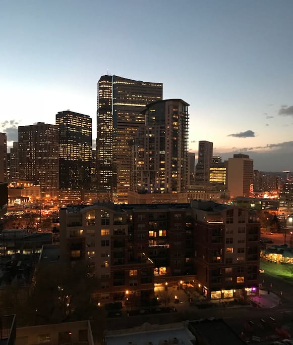 Beautiful downtown view at nite