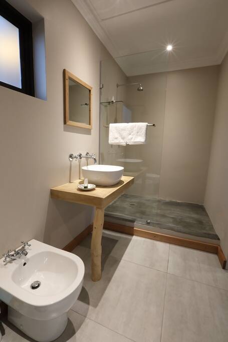 En-suite bathroom consisting of shower, basin, toilet and bidet