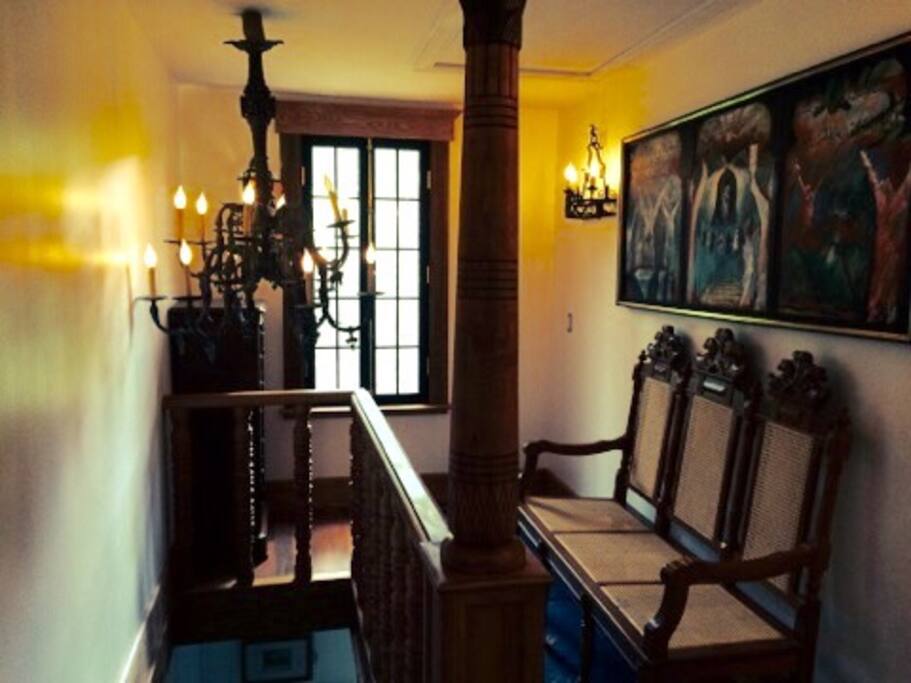 Staircase to rooms 9 and 10 Falls House