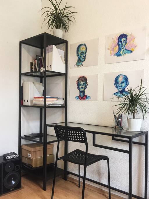 Desk and Shelf