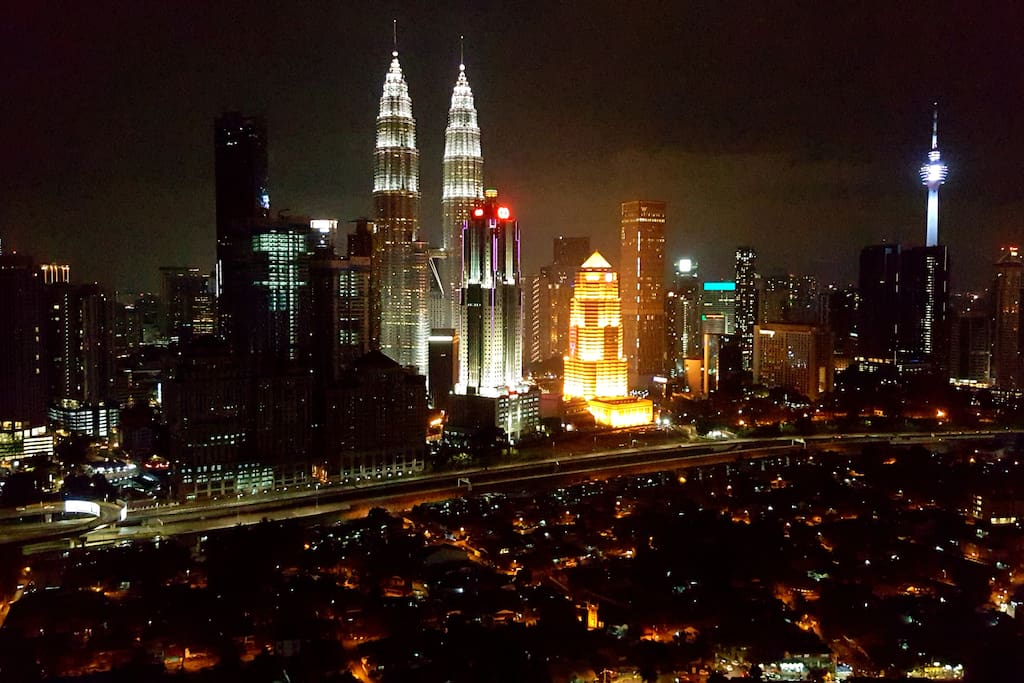 Amazing Night view of KL skyline from Private Balcony