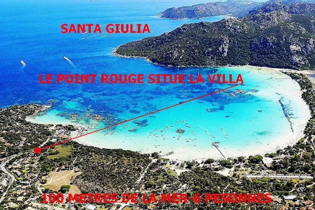 100 mètres de la plage