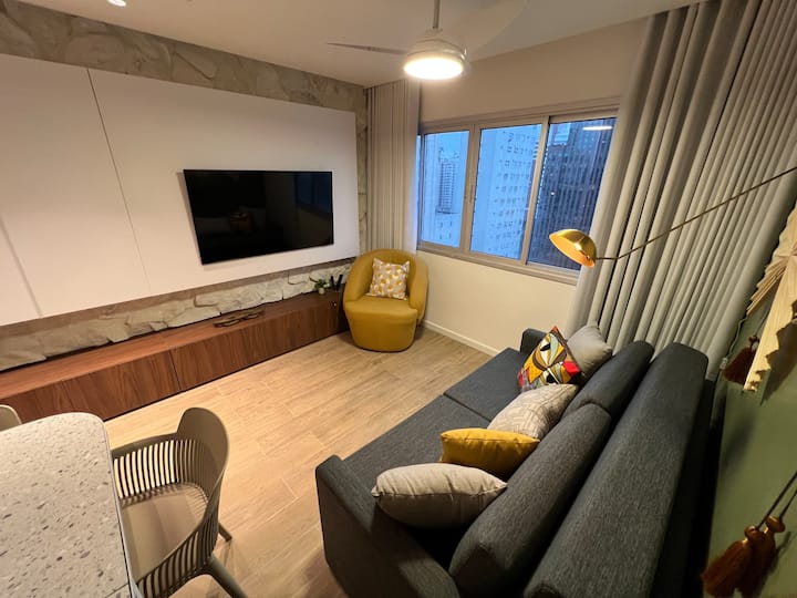 141 Flat Residence Service + 1 Bedroom + Pool+gym - São Paulo