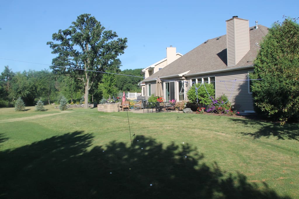Baseball & golf in our fun backyard