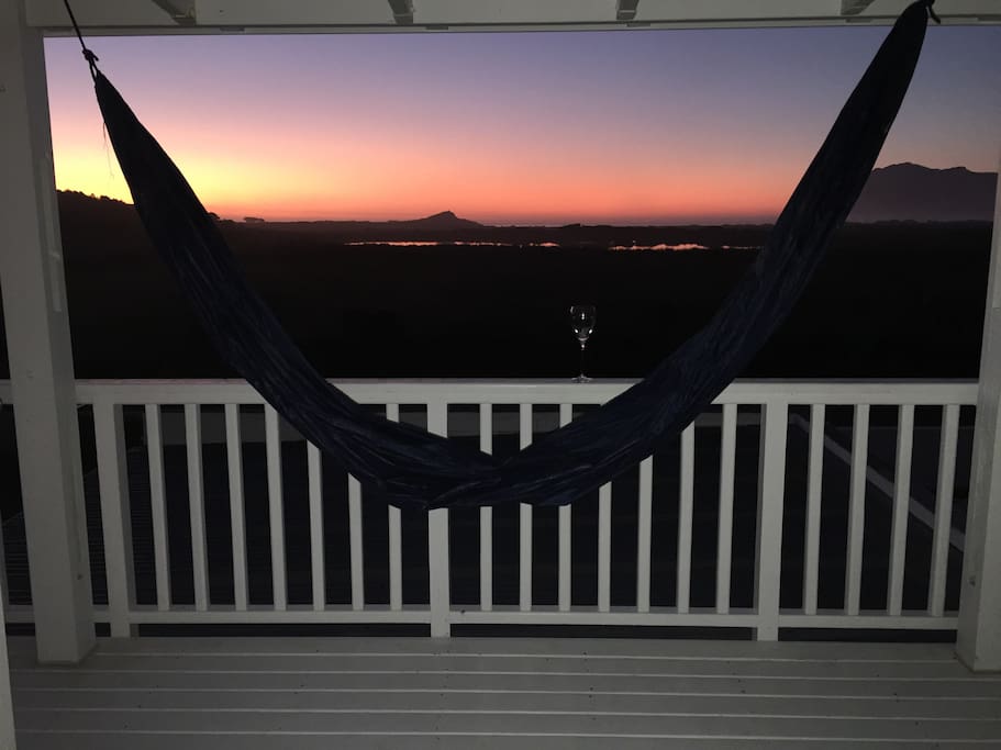 The view from your bed just after sunset :)