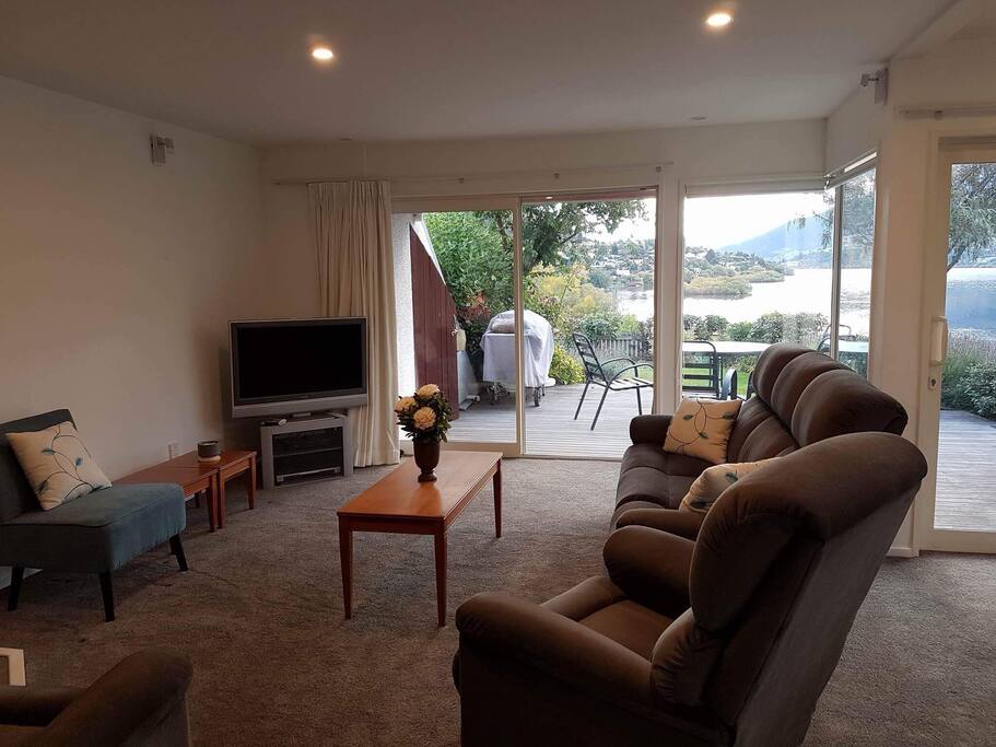 Bright living room with spectacular views