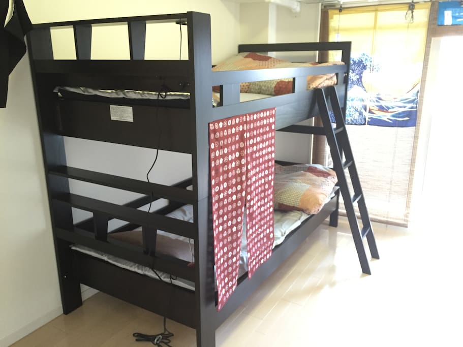 Bunk bed.
Up to 4 people can stay.
It is suitable for group travel between friends.