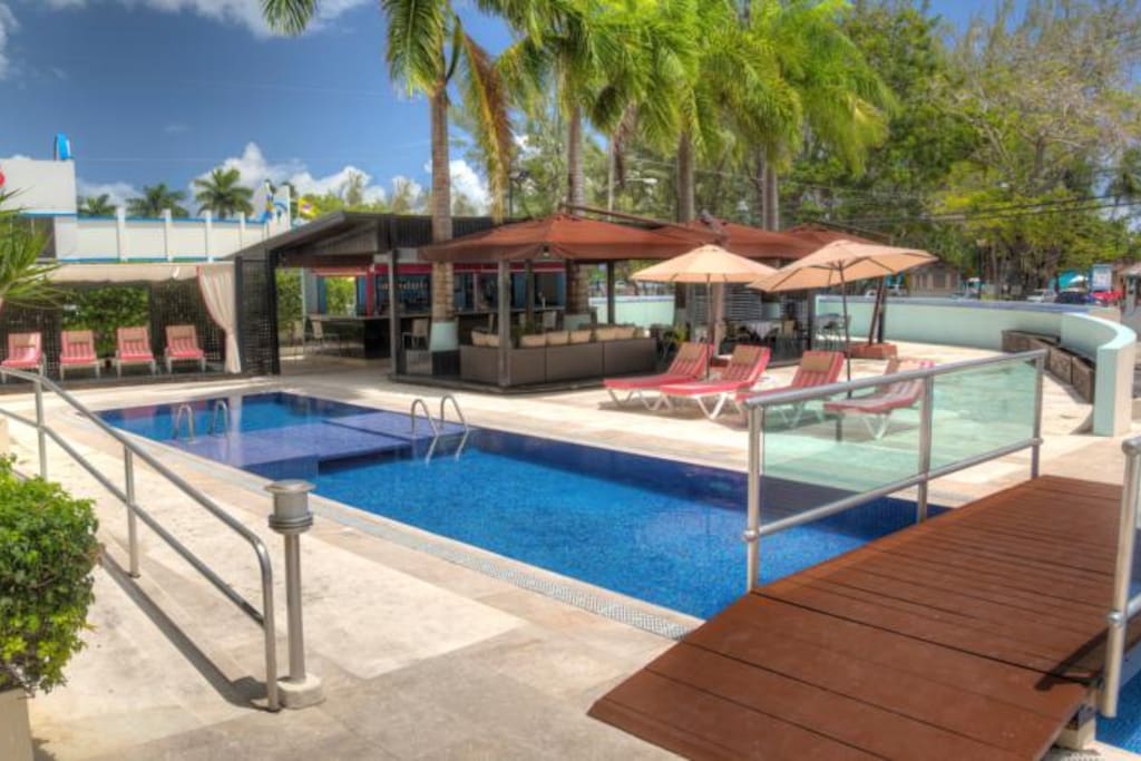 On site bar and casual dining, pool
