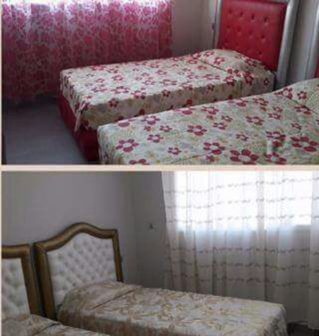 Deux chambres / 4 lits simples