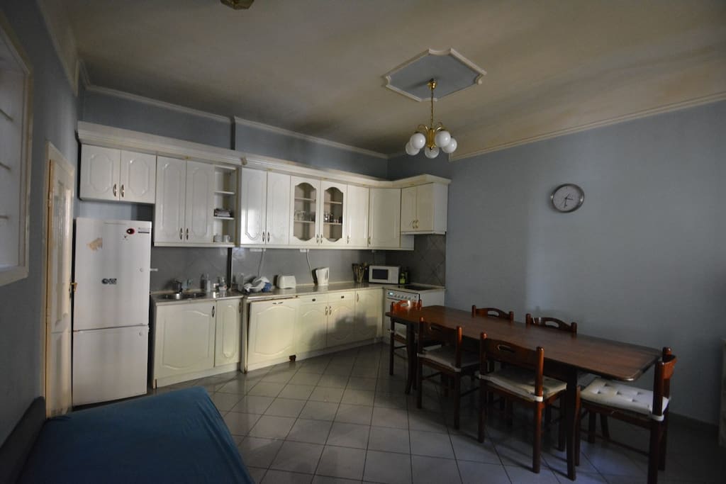Huge kitchen and dining with living function