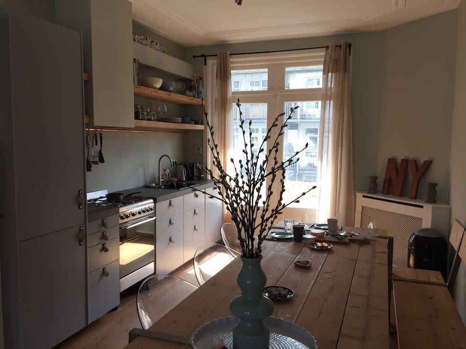 Brand new kitchen including dishwasher and relevant cooking tools, access to southside balcony