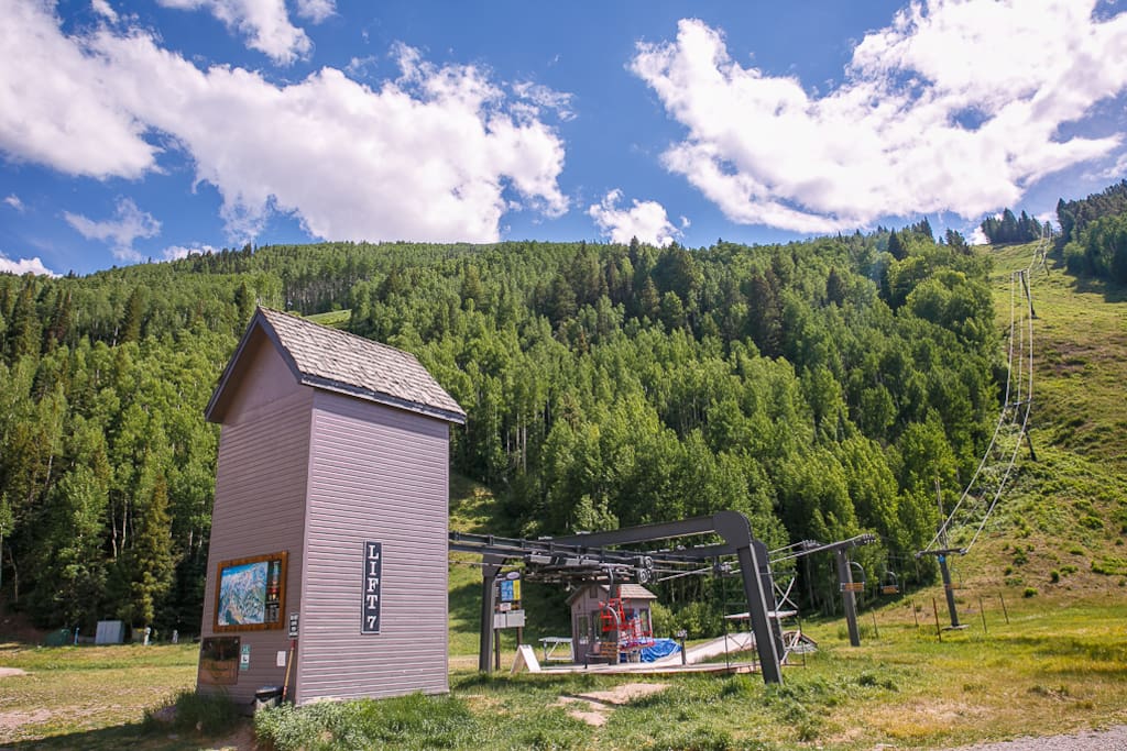 Ski lift - right outside the door