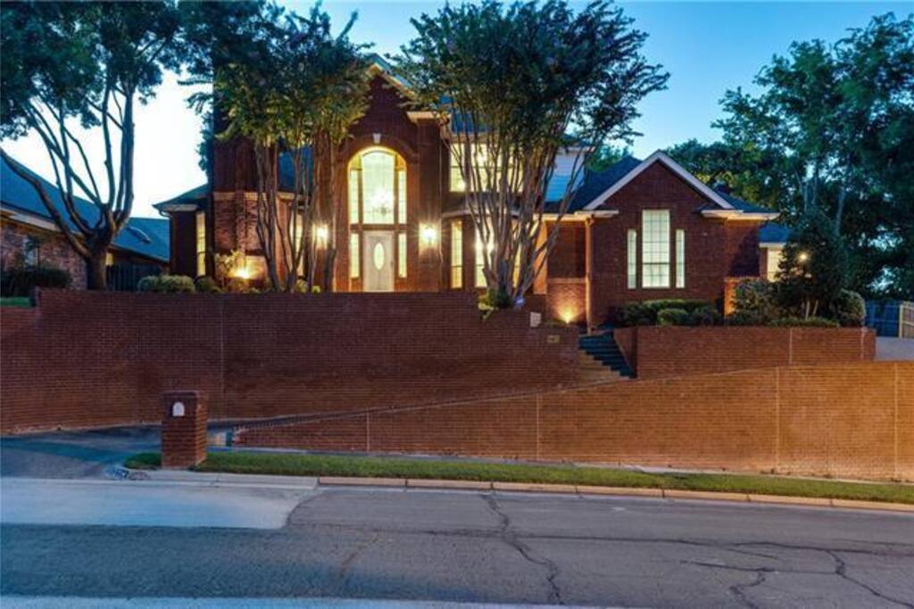 Our brick house on the hill.