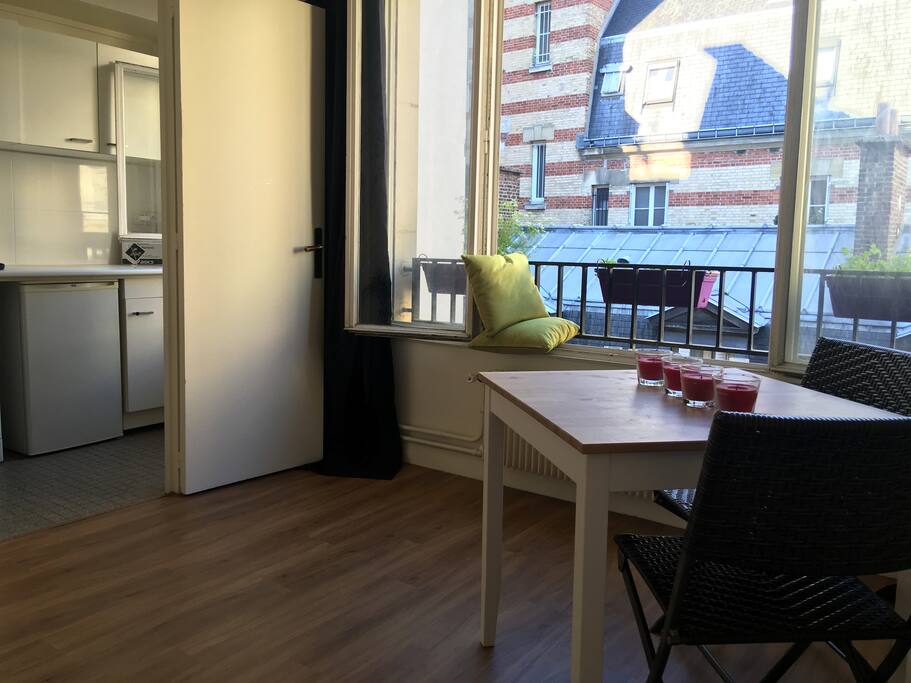Table close to the kitchen