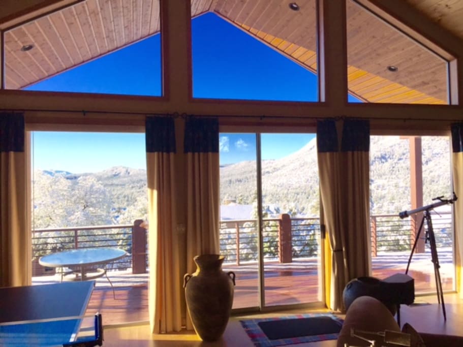 Spectacular views from every window. Yes that's snow out there.