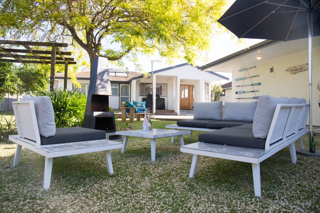 Comfy outdoor seating in the garden