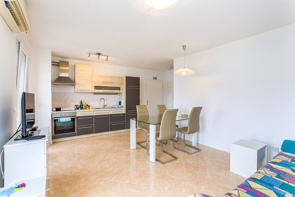 Living room combined with kitchen