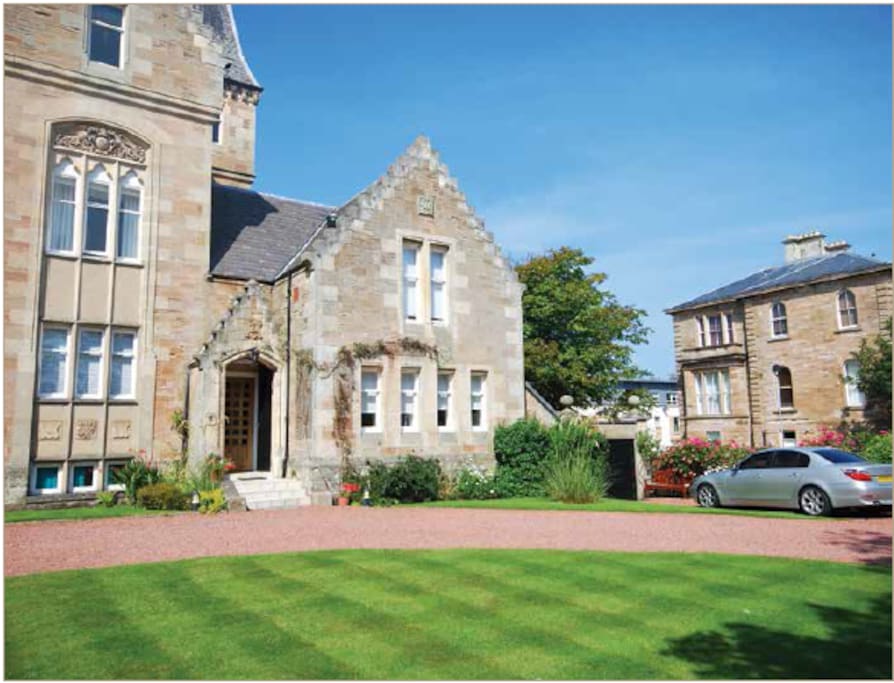 Front Lawn & Parking Area