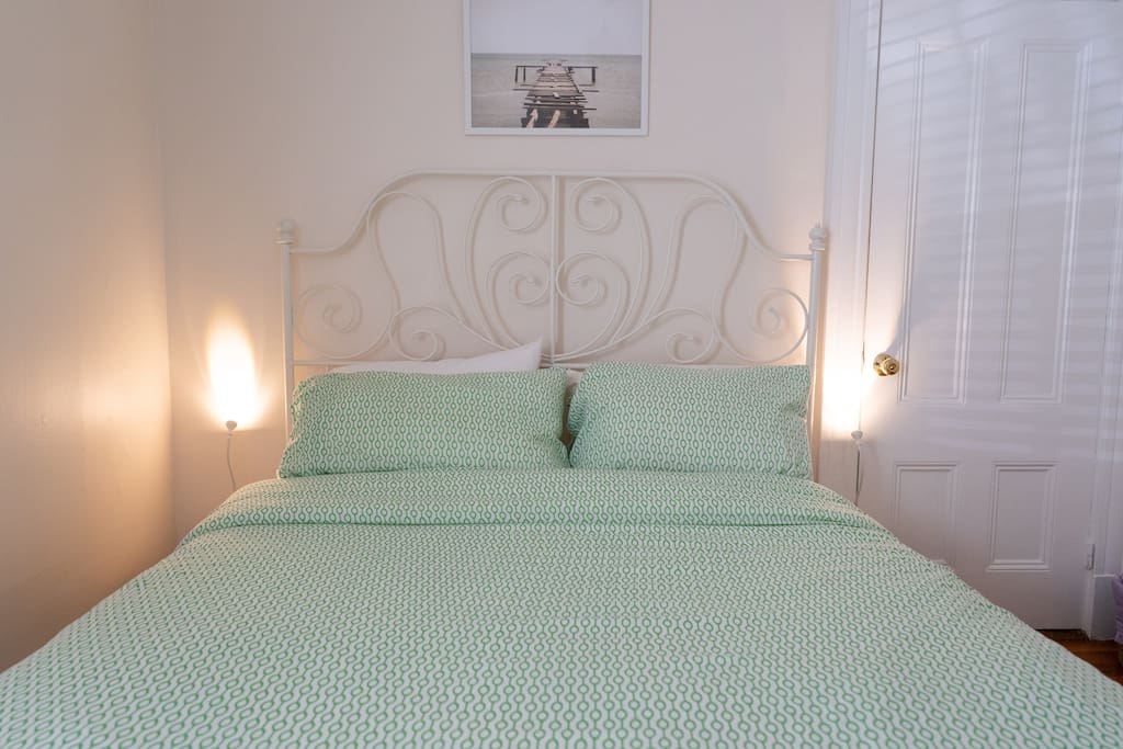 Queen bedroom with fitted wardrobe and internal and external locks for your security