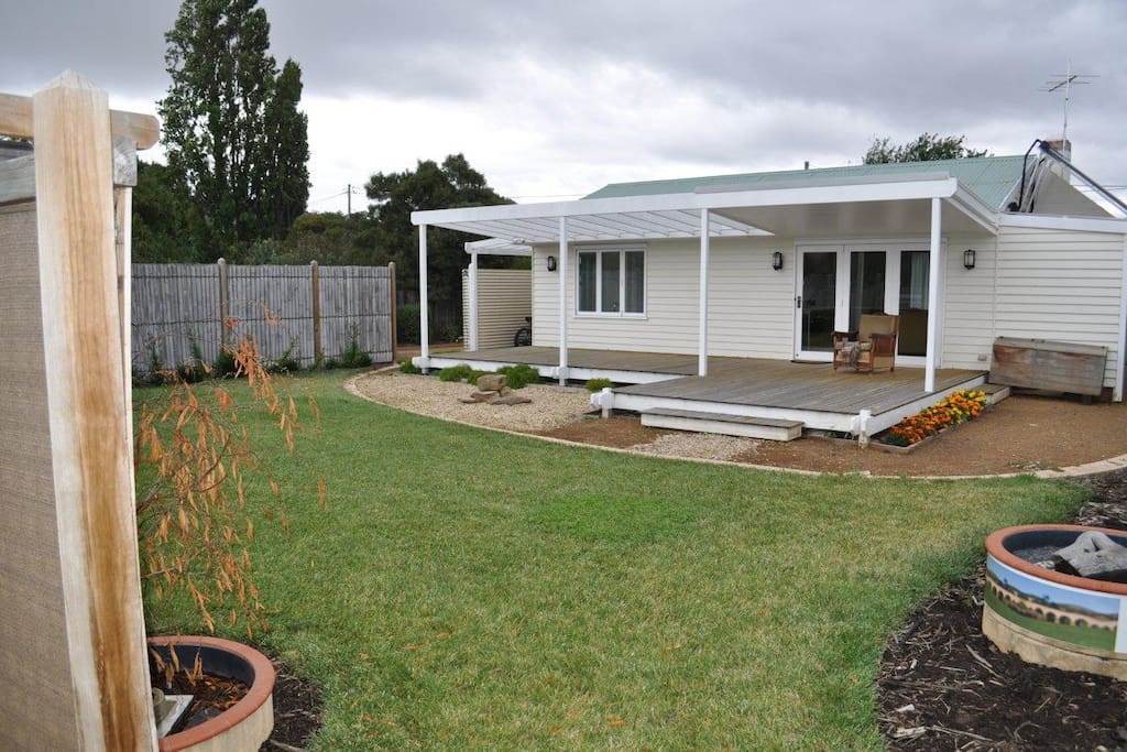 Take in the grounds on the expansive deck