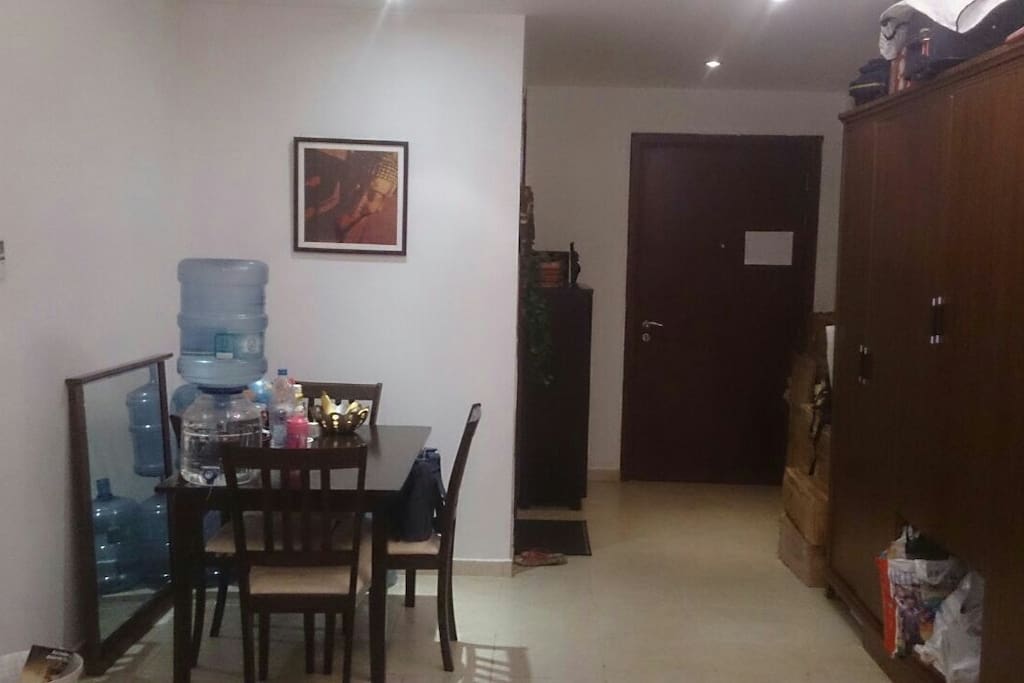 Living room view from windows and sofa side