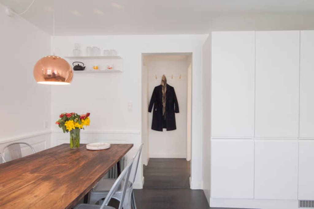 Dining room and kitchen