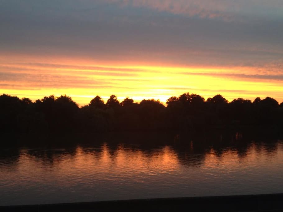 Stunning sunsets over the river