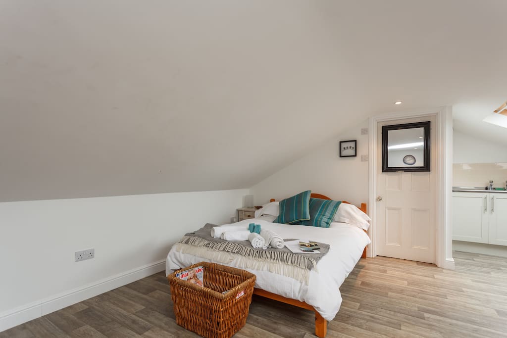 Comfortable double bed and en-suite shower room.