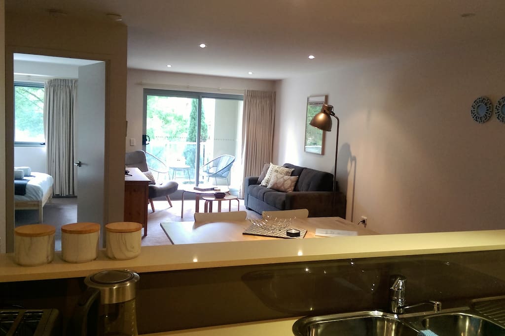 Relax inside or out on our lovely balcony surrounded by greenery.