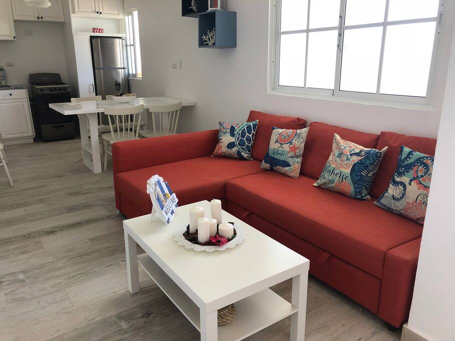 Living room and Kitchen