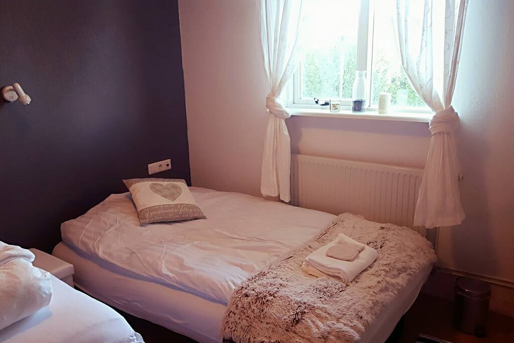 Fresh linens and towels are provided.