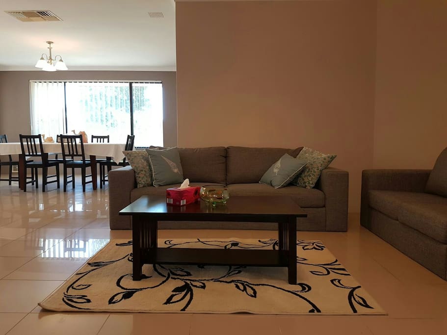 Open plan living, with new furniture