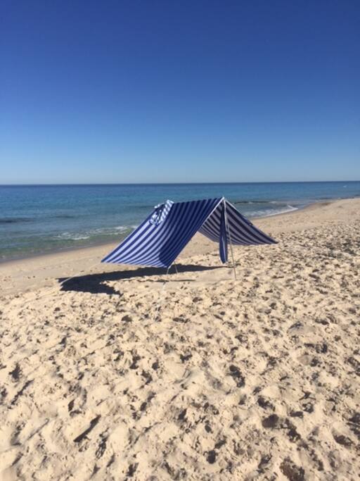 Tent and sand supplied!