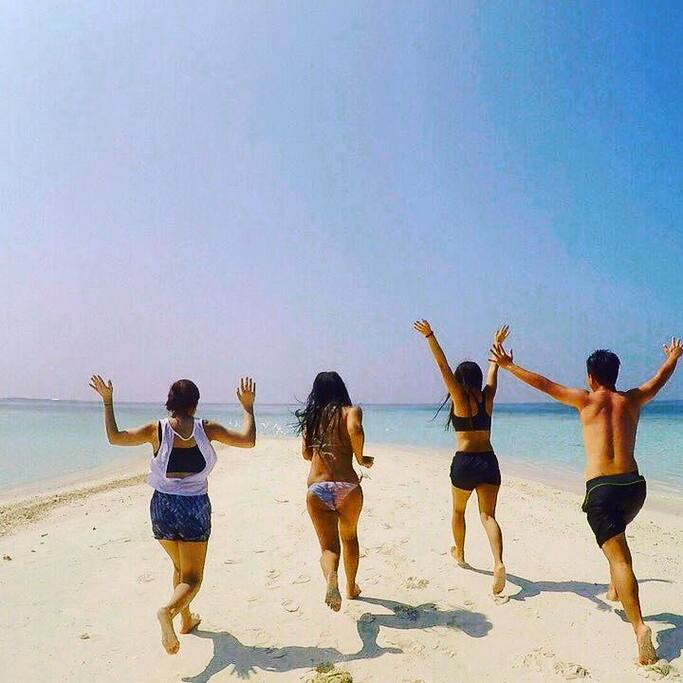 Enjoy the sand bank