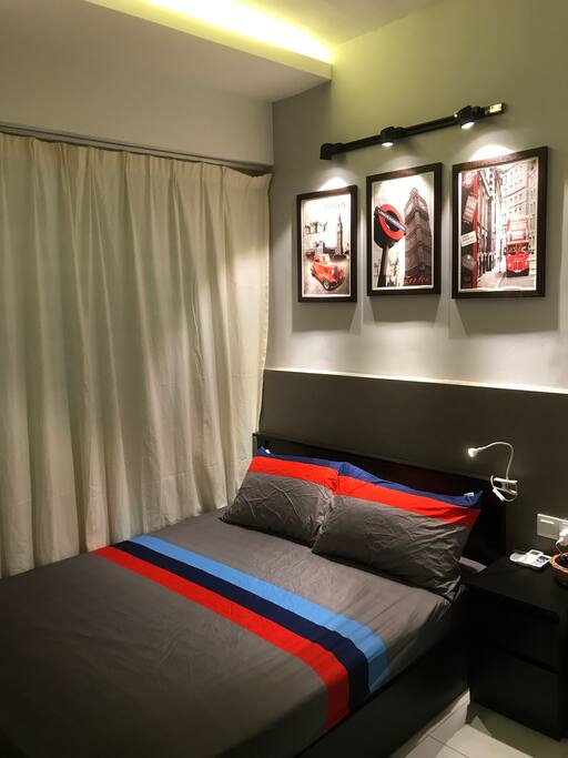 Second Bedroom with Quality Queen Size Bed/ New Marco Fiber Pillow Provide .