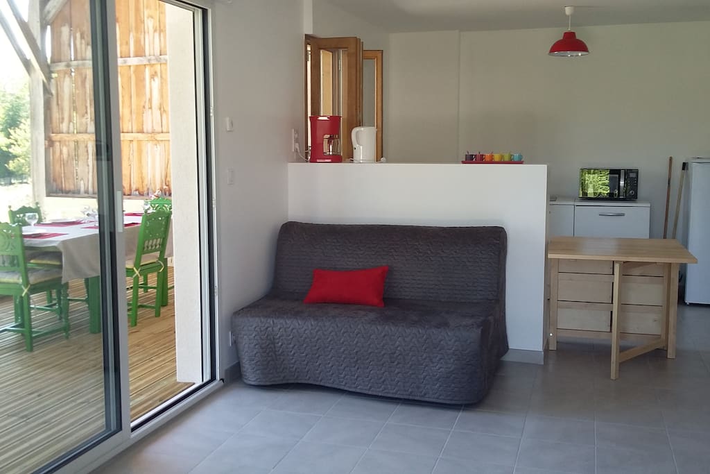 RDC : espace ouvert vers la terrasse