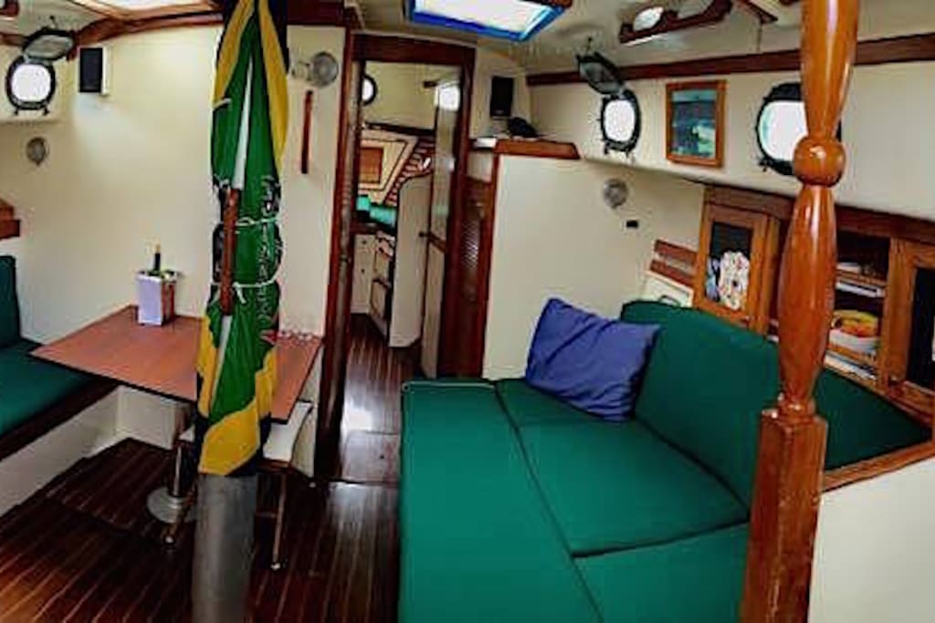 panorama of the saloon and galley